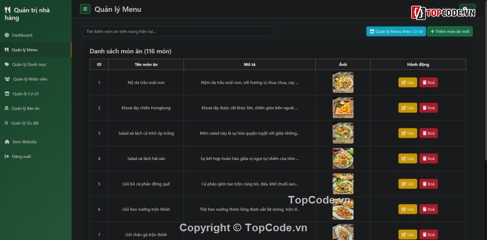 Source code web,source code nhà hàng,source code quán nhậu,source code bán đồ ăn